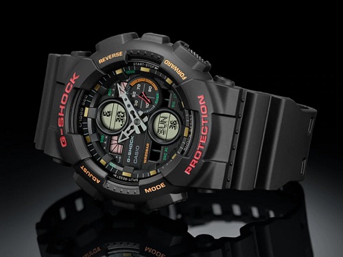 CASIO G-SHOCK นาฬิกาข้อมือ นาฬิกากันน้ำ นาฬิกาของแท้ ประกันศูนย์ CMG 1 ปี รุ่น GA-140-1A4 นาฬิกาสีดำ