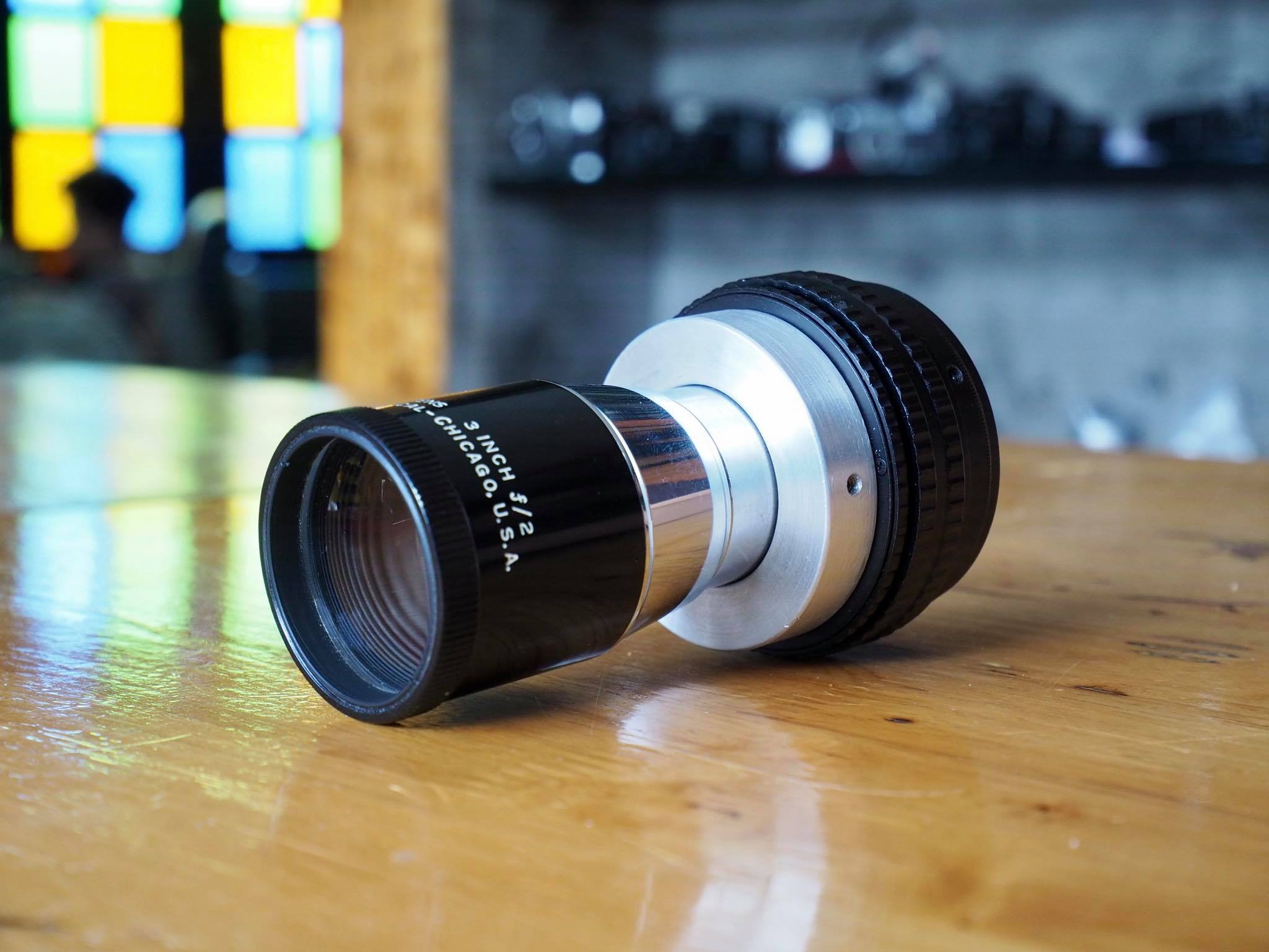 16MM.COATED LENS 3 INCH.(75mm)F2 SIMPSOM OPTICAL CHICACO USA. MODIFLY M4/3 MOUNT