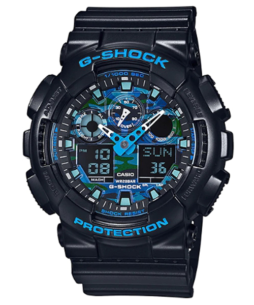 CASIO MID YEAR SALE G-SHOCK นาฬิกาข้อมือ นาฬิกากันน้ำ นาฬิกาของแท้ ประกันศูนย์ CMG 1 ปี รุ่น GA-100CB-1A นาฬิกาสีดำ