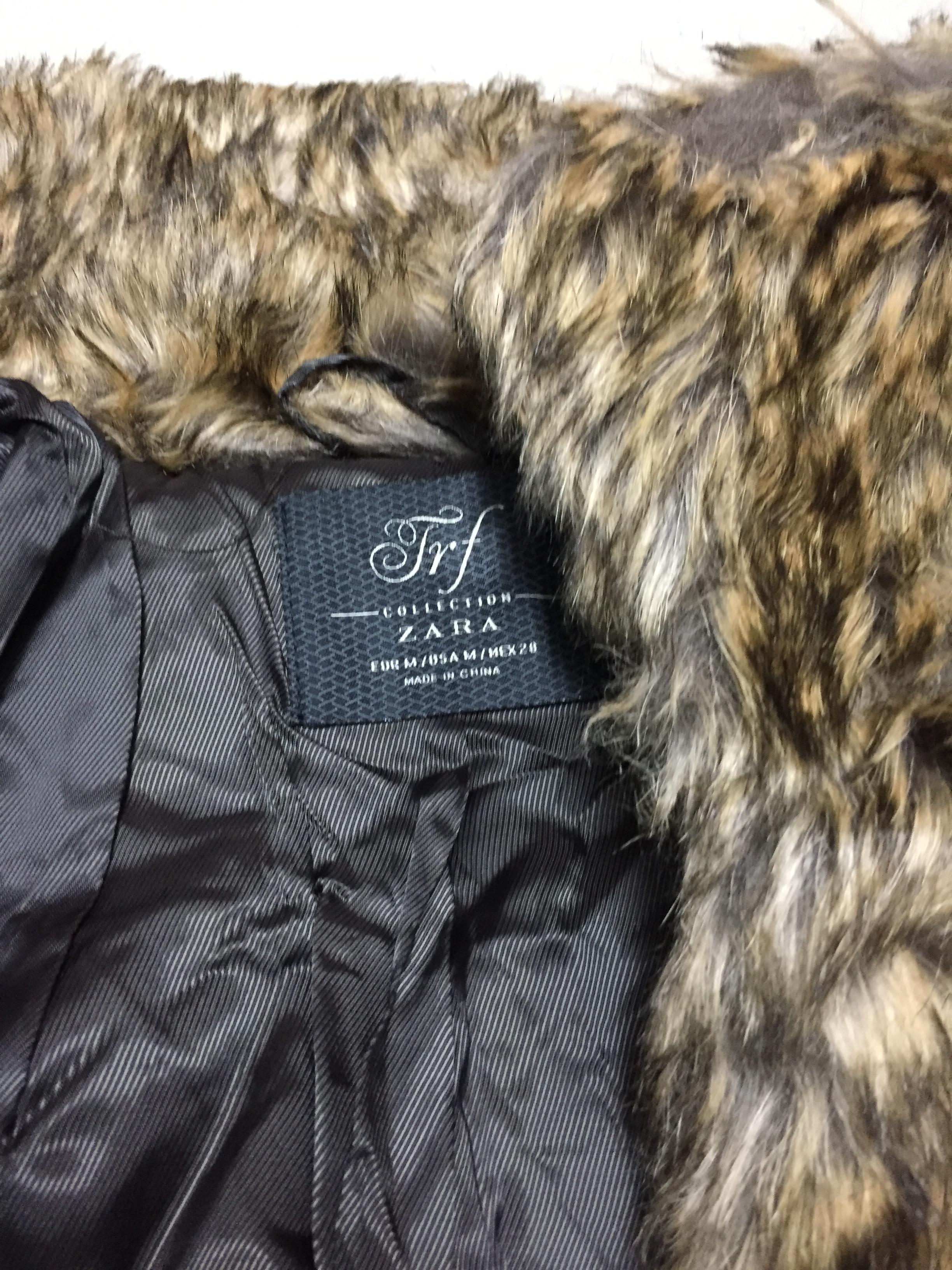 Zara เสื้อโค้ทเฟอร์ โค้ทขนสัตว์ แบรนด์เนม ZARA สีน้ำตาล ขนนุ่ม งานสวย พรีเมี่ยมมากเลยคะ งานช็อปแท้100% คะ SIe S/M/L น้ำตาล