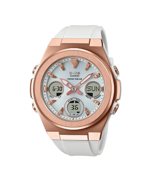 CASIO G-MS นาฬิกาข้อมือ นาฬิกากันน้ำ นาฬิกาของแท้ ประกันศูนย์ CMG 1 ปี รุ่น MSG-S600G-7A นาฬิกาสีขาว