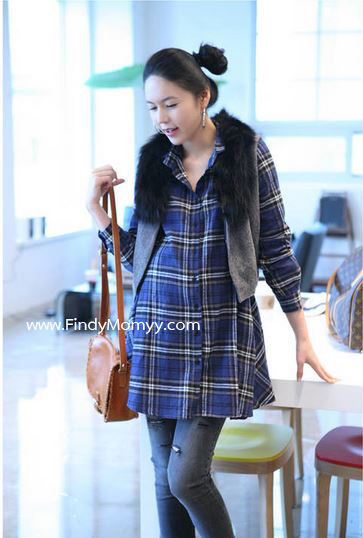 เสื้อเชิ้ตคลุมท้องลายสก็อต มีหลายโทนสี