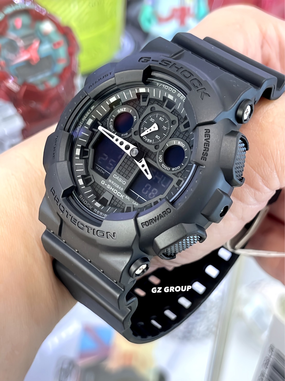 CASIO G-SHOCK นาฬิกาข้อมือ นาฬิกากันน้ำ นาฬิกาของแท้ ประกันศูนย์ CMG 1 ปี รุ่น GA-100-1A1 นาฬิกาสีดำ