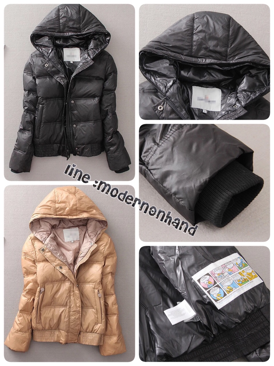 เสื้อกันหนาว ขนเป็ด แต่งหมวกฮูท สีดำ brandname ดัง ยุโรป MONCLER