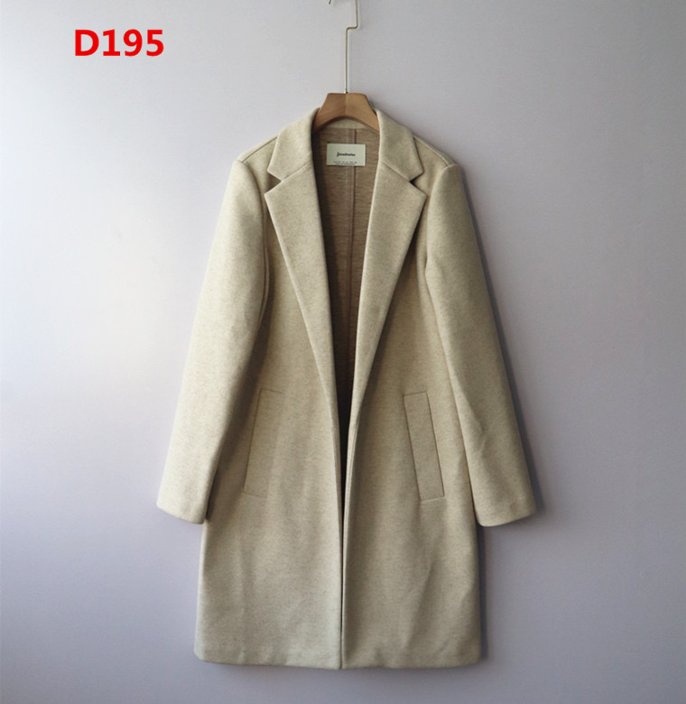 เสื้อโค้ท เสื้อโค้ทกันหนาว โค้ทวูล tailored knot coat สีเบจ แบรนด์ STRADIVARIUS สำเนา