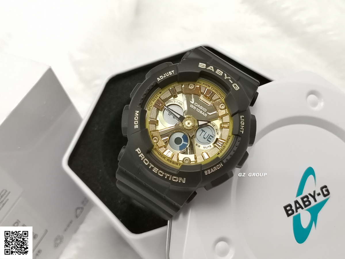 CASIO BABY-G นาฬิกาข้อมือ นาฬิกากันน้ำ นาฬิกาของแท้ ประกันศูนย์ CMG 1 ปี รุ่น BA-130-1A3 นาฬิกาสีดำ