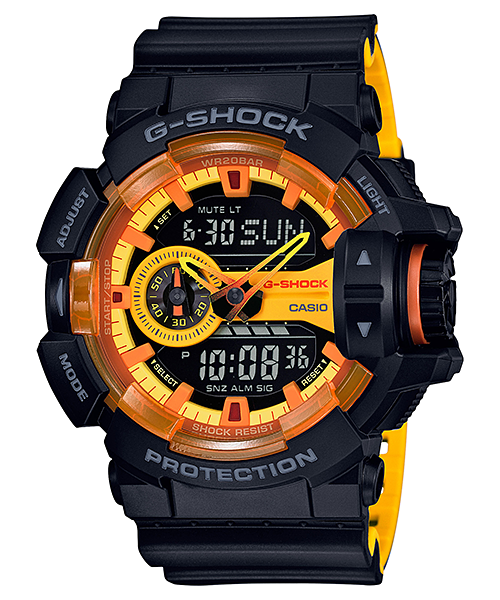 CASIO G-SHOCK นาฬิกาข้อมือ นาฬิกากันน้ำ นาฬิกาของแท้ ประกันศูนย์ CMG 1 ปี รุ่น GA-400BY-1A นาฬิกาสีดำ