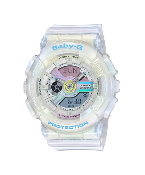 CASIO BABY-G นาฬิกาข้อมือ นาฬิกากันน้ำ นาฬิกาของแท้ ประกันศูนย์ CMG 1 ปี รุ่น BA-110PL-7A2 นาฬิกาสีใส