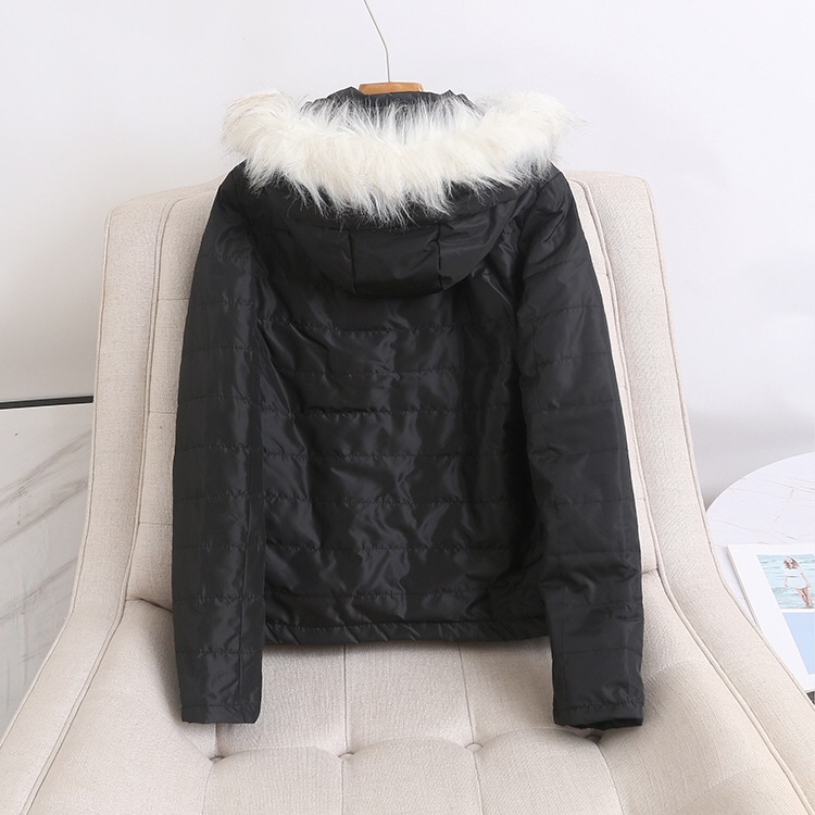 Ambiance เสื้อกันหนาว เสื้อฮู้ดเฟอร์ บุนวมอุ่น แบรนด์ AMBIANCE (padded puffer สำเนา ดำ