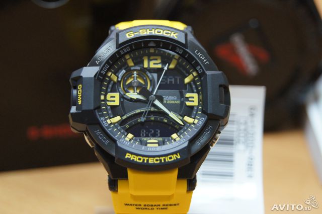CASIO G-SHOCK นาฬิกาข้อมือ นาฬิกากันน้ำ นาฬิกาของแท้ ประกันศูนย์ CMG 1 ปี รุ่น GA-1000-9B นาฬิกาสีเหลือง