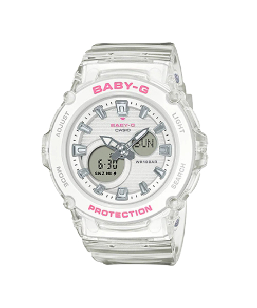 CASIO BABY-G นาฬิกาข้อมือ นาฬิกากันน้ำ นาฬิกาของแท้ ประกันศูนย์ CMG 1 ปี รุ่น BGA-270S-7A นาฬิกาสีขาว