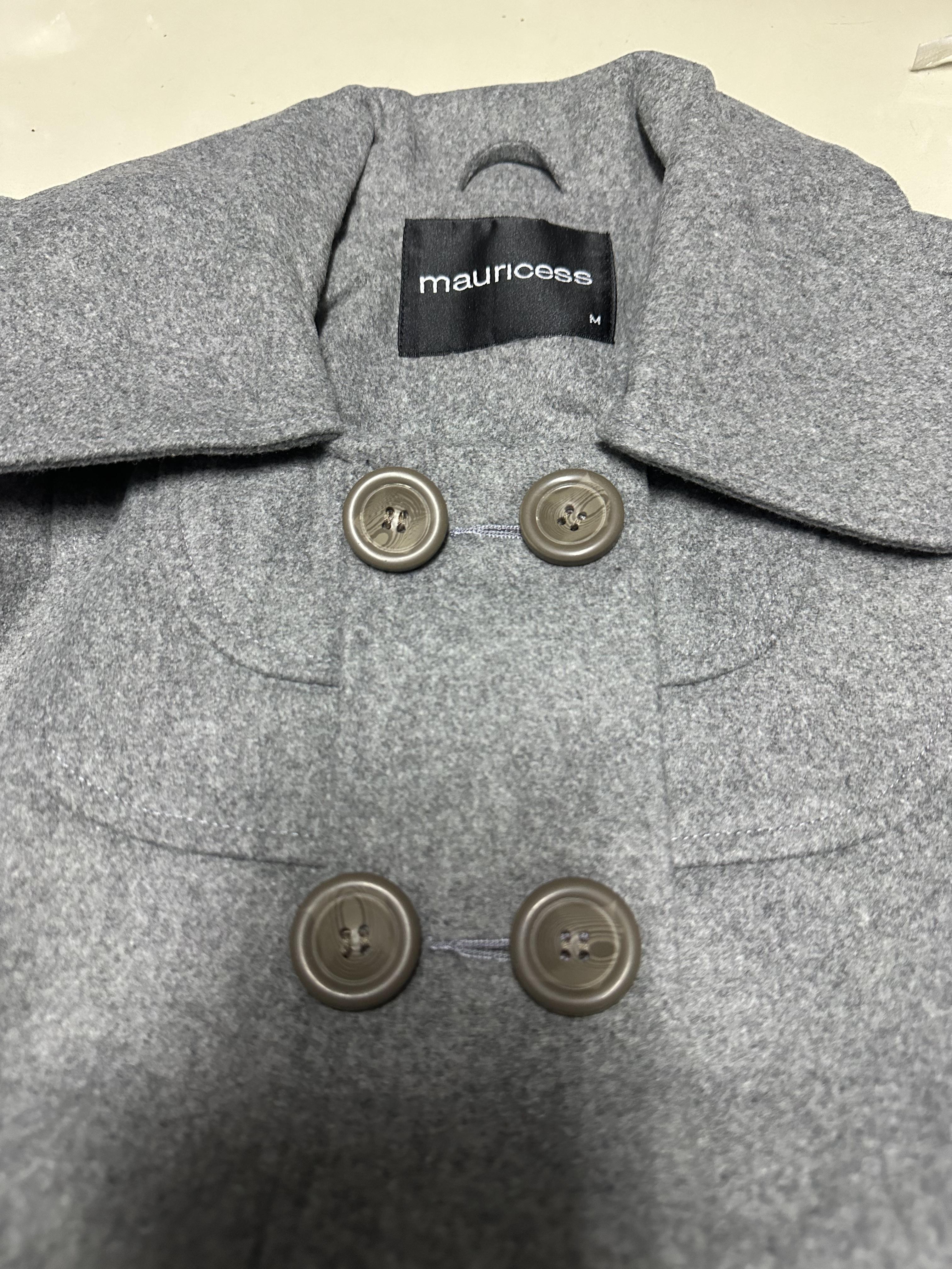 เสื้อโค้ท เสื้อกันหนาว เนื้อผ้าสักหลาดวูล Peacoat สีเทา แต่งกระดุมสองแถว แบรนด์ MAURICES