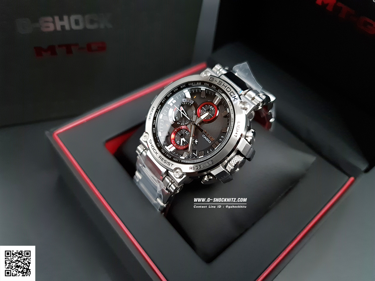 CASIO G-SHOCK นาฬิกาข้อมือ นาฬิกากันน้ำ นาฬิกาของแท้ ประกันศูนย์ CMG 1 ปี รุ่น MTG-B1000D-1A นาฬิกาสีเงิน