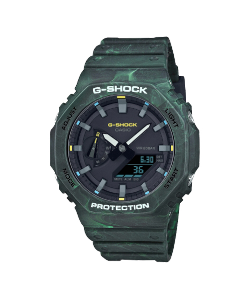 CASIO G-SHOCK นาฬิกาข้อมือ นาฬิกากันน้ำ นาฬิกาของแท้ ประกันศูนย์ CMG 1 ปี รุ่น GA-2100FR-3A นาฬิกาสีเขียว