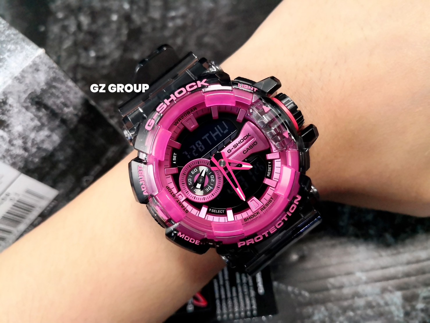 CASIO MID YEAR SALE G-SHOCK พร้อมส่ง นาฬิกาข้อมือ นาฬิกากันน้ำ นาฬิกาของแท้ ประกันศูนย์ CMG 1 ปี รุ่น GA-400SK-1A4 นาฬิกาสีใสดำ