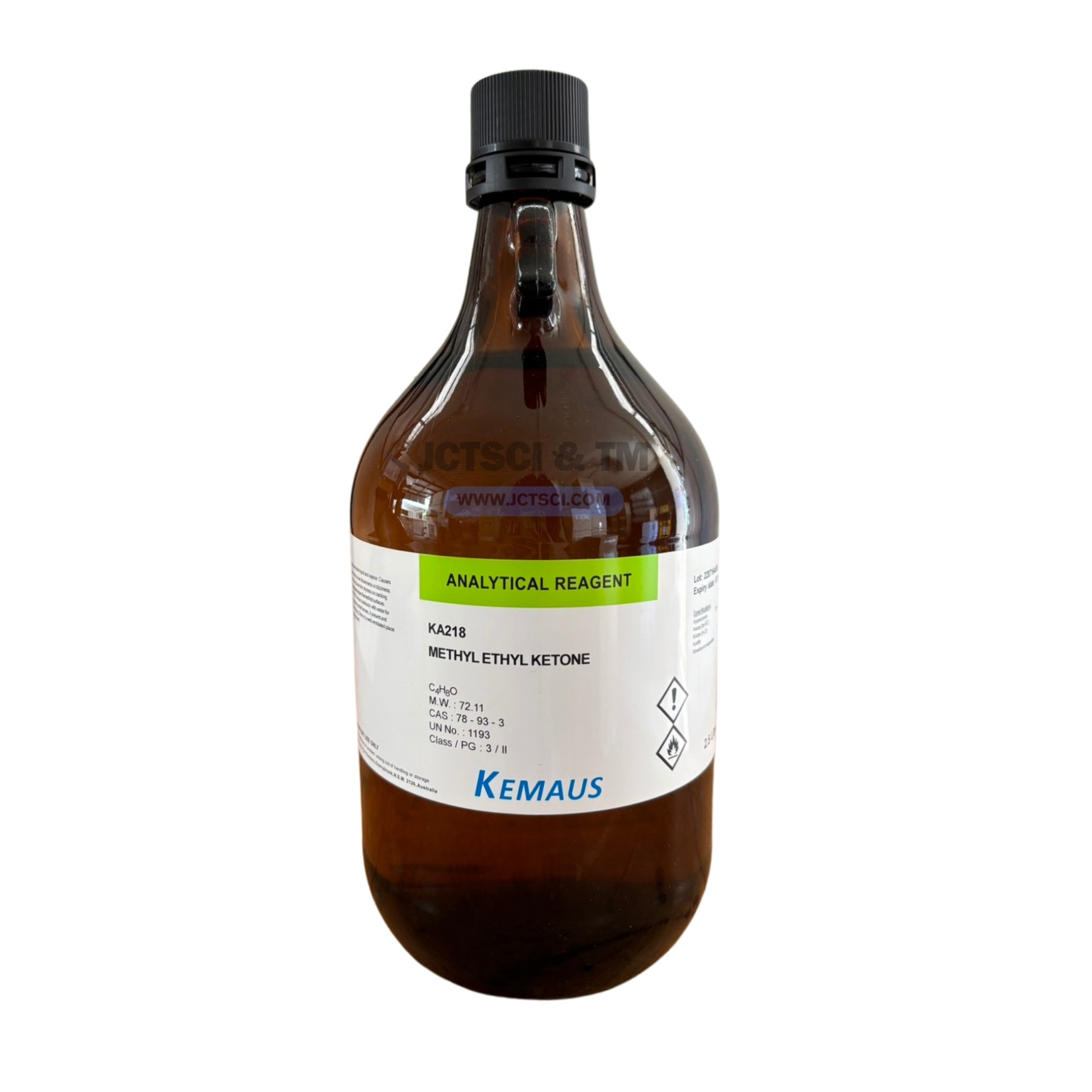 Ethyl Methyl Ketone (2-Butanone), AR 2.5L KemAus™