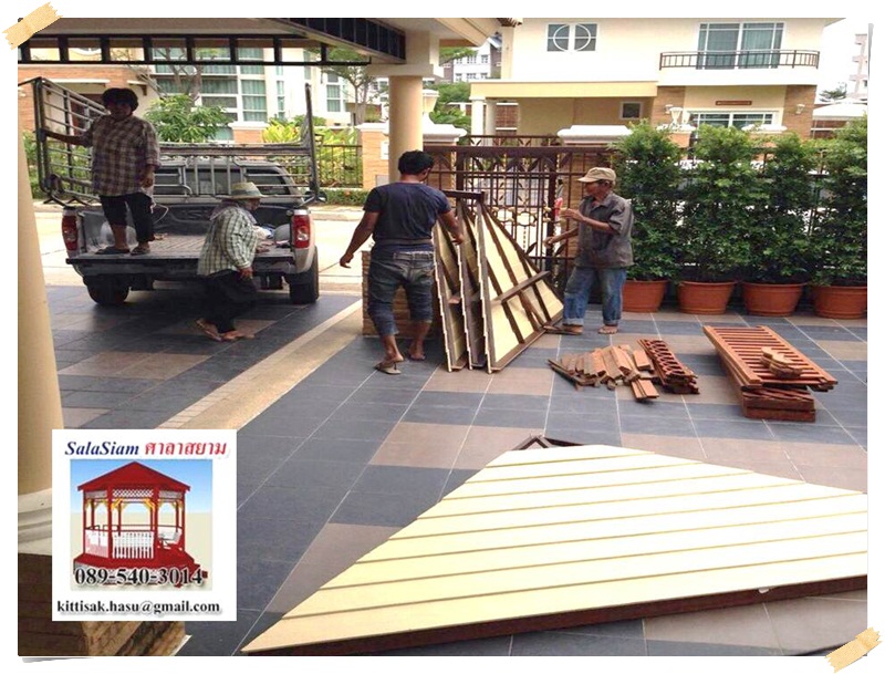 รหัสสินค้า : SL-012 : ศาลาทางบาหลี สีเสาเหลี่ยม ขนาด 2 X 2 X 3 เมตร