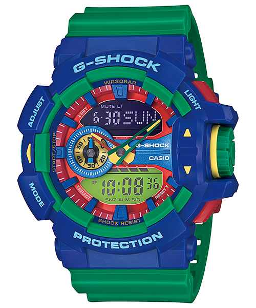 CASIO G-SHOCK นาฬิกาข้อมือ นาฬิกากันน้ำ นาฬิกาของแท้ ประกันศูนย์ CMG 1 ปี รุ่น GA-400-2A นาฬิกาสีน้้้ำเงิน