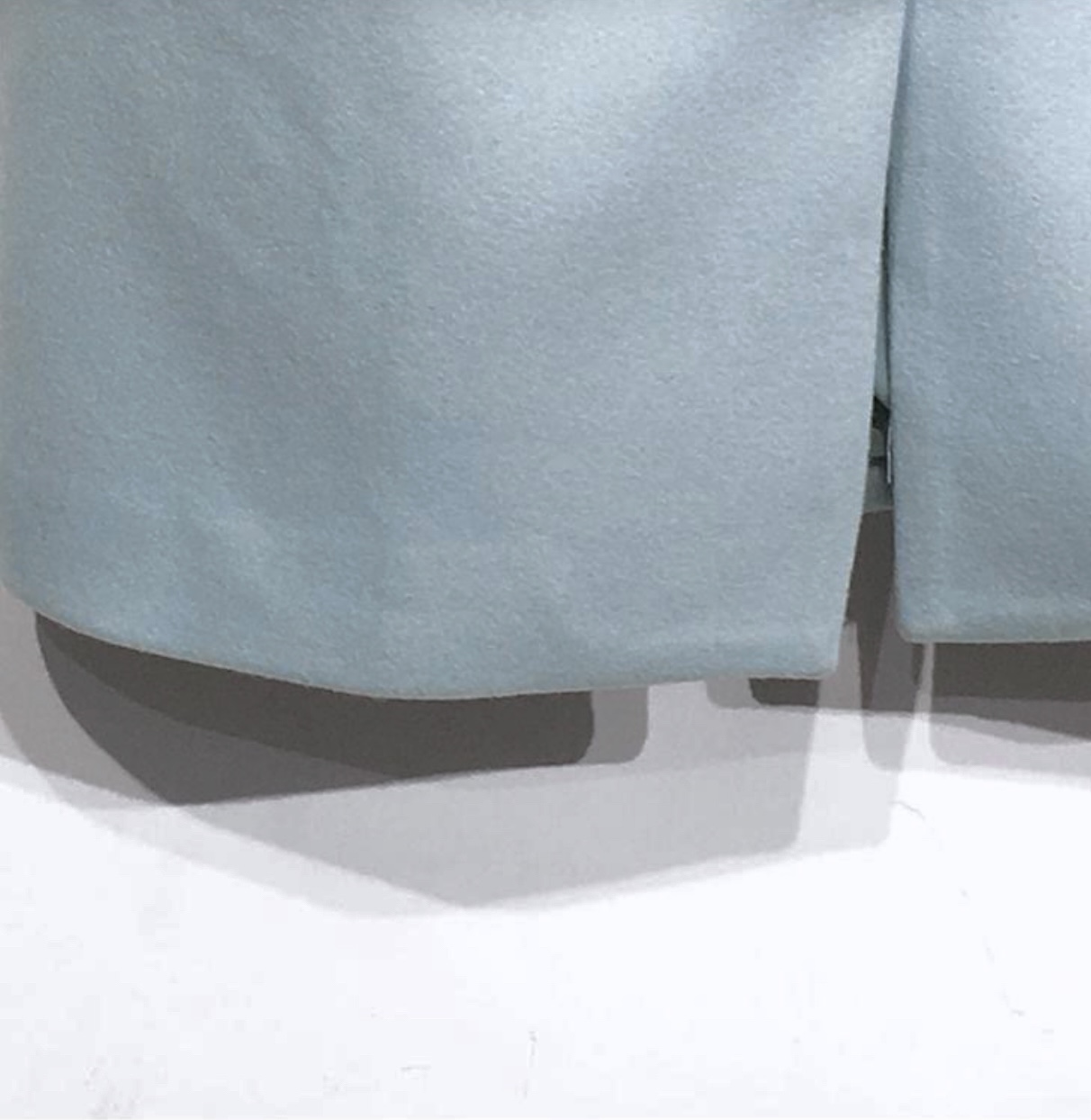 Ozoc เสื้อโค้ท เสื้อกันหนาว เนื้อผ้าสักหลาดวูล สีฟ้าพาสเทล แบรนด์ JOICES