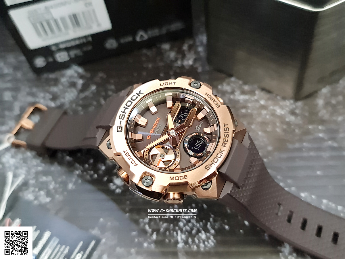 CASIO G-SHOCK นาฬิกาข้อมือ นาฬิกากันน้ำ นาฬิกาของแท้ ประกันศูนย์ CMG 1 ปี รุ่น GST-B400MV-5A นาฬิกาสีน้ำตาล