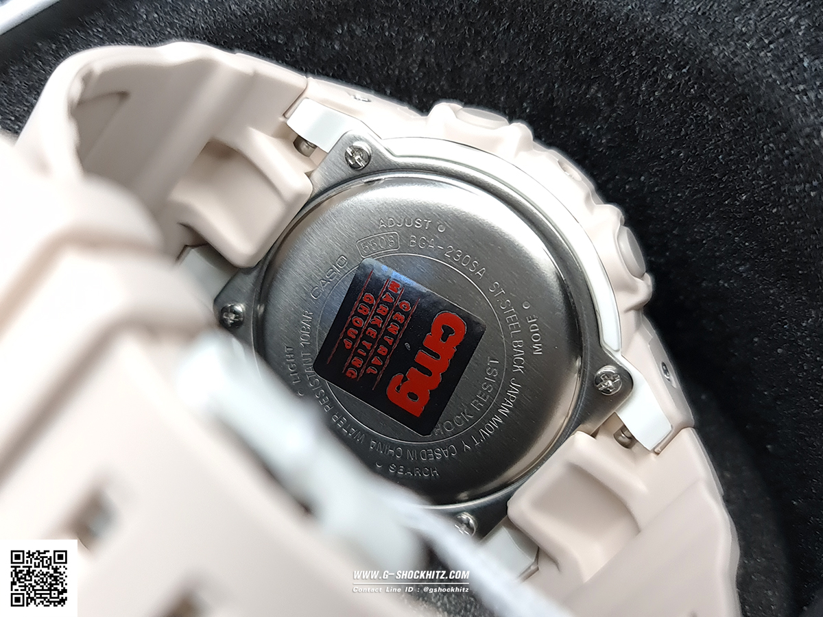 CASIO BABY-G นาฬิกาข้อมือ นาฬิกากันน้ำ นาฬิกาของแท้ ประกันศูนย์ CMG 1 ปี รุ่น BGA-230SA-4A นาฬิกาสีครีม