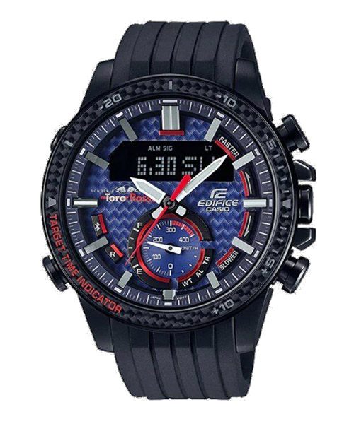 CASIO EDIFICE นาฬิกาข้อมือ นาฬิกากันน้ำ นาฬิกาของแท้ ประกันศูนย์ CMG 1 ปี รุ่น ECB-800TR-2A นาฬิกาสีดำ