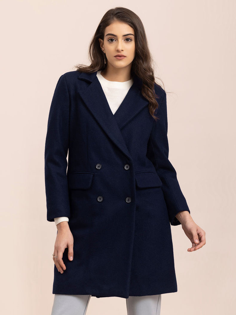 เสื้อโค้ทวูล Trench coat เสื้อโค้ทวูล โค้ทสีดำ แบรนด์ C&A สำเนา