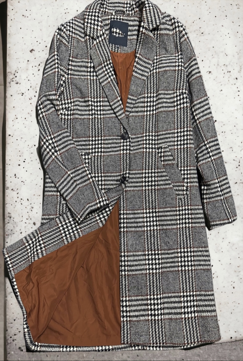 เสื้อโค้ท เสื้อกันหนาว เนื้อผ้าสักหลาดวูล checked coat แบรนด์ reserved สำเนา สำเนา