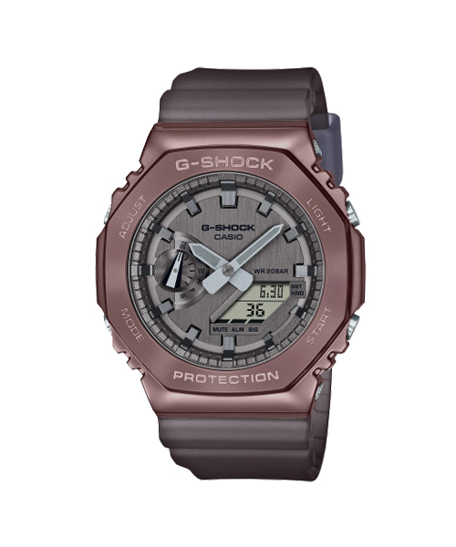 CASIO G-SHOCK นาฬิกาข้อมือ นาฬิกากันน้ำ นาฬิกาของแท้ ประกันศูนย์ CMG 1 ปี รุ่น GM-2100MF-5A นาฬิกาสรน้ำตาล