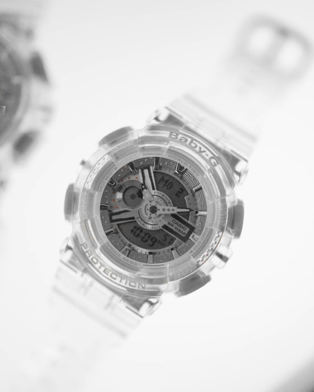 CASIO BABY-G นาฬิกาข้อมือ นาฬิกากันน้ำ นาฬิกาของแท้ ประกันศูนย์ CMG 1 ปี รุ่น BA-110CR-7A นาฬิกาสีขาว