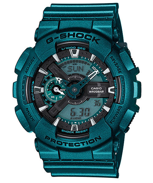 CASIO G-SHOCK นาฬิกาข้อมือ นาฬิกากันน้ำ นาฬิกาของแท้ ประกันศูนย์ CMG 1 ปี รุ่น GA-110NM-3A นาฬิกาสีเขียว
