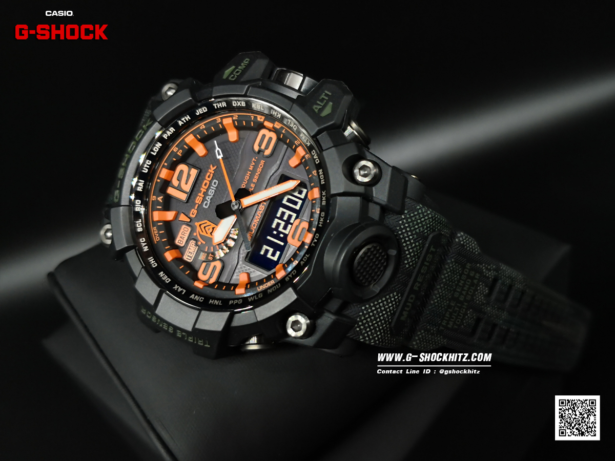 CASIO G-SHOCK นาฬิกาข้อมือ นาฬิกากันน้ำ นาฬิกาของแท้ ประกันศูนย์ CMG 1 ปี รุ่น GWG-1000MH-1A นาฬิกาสีดำ