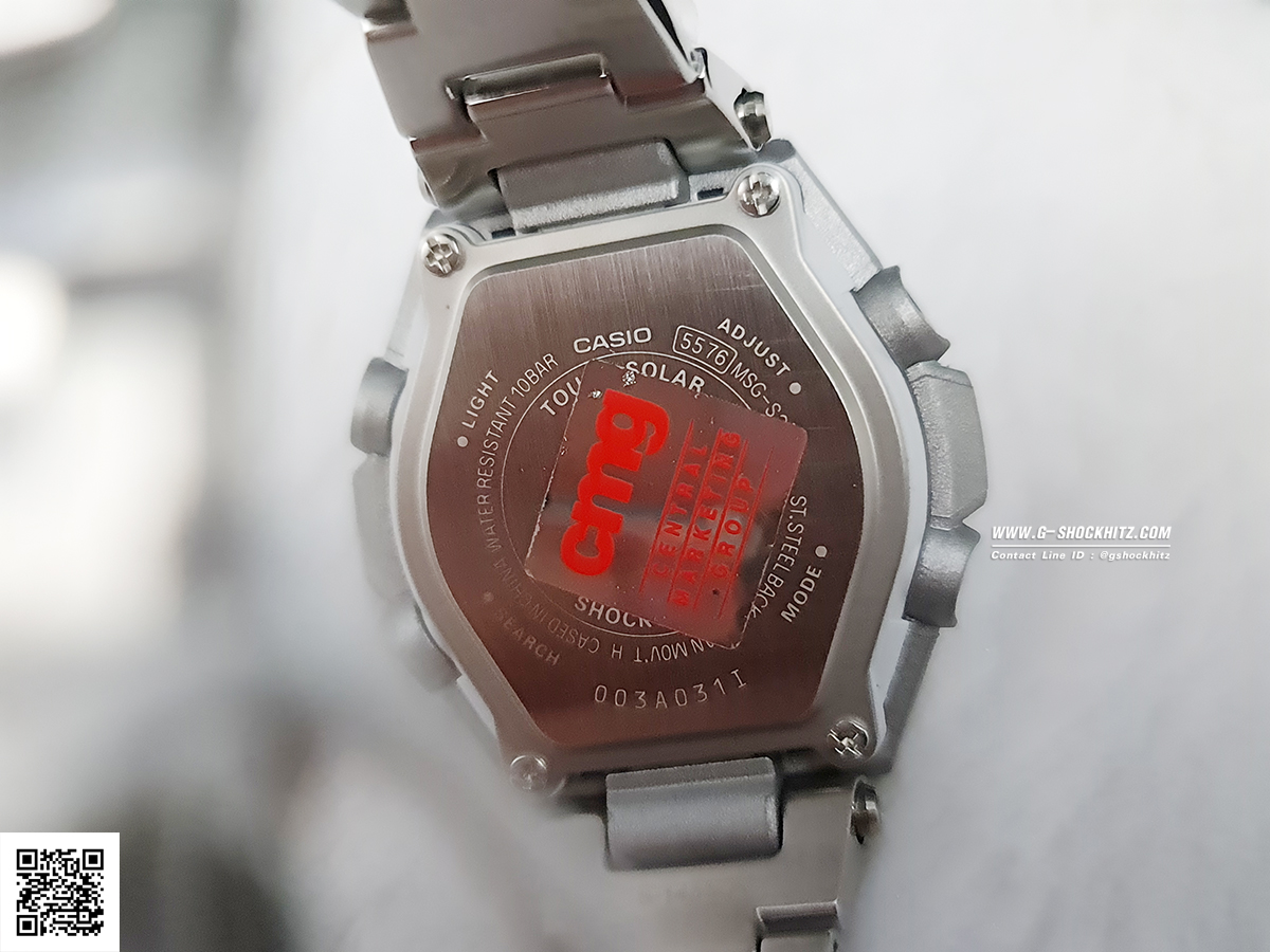 CASIO G-MS นาฬิกาข้อมือ นาฬิกากันน้ำ นาฬิกาของแท้ ประกันศูนย์ CMG 1 ปี รุ่น MSG-S200D-7A นาฬิกาสีเงิน