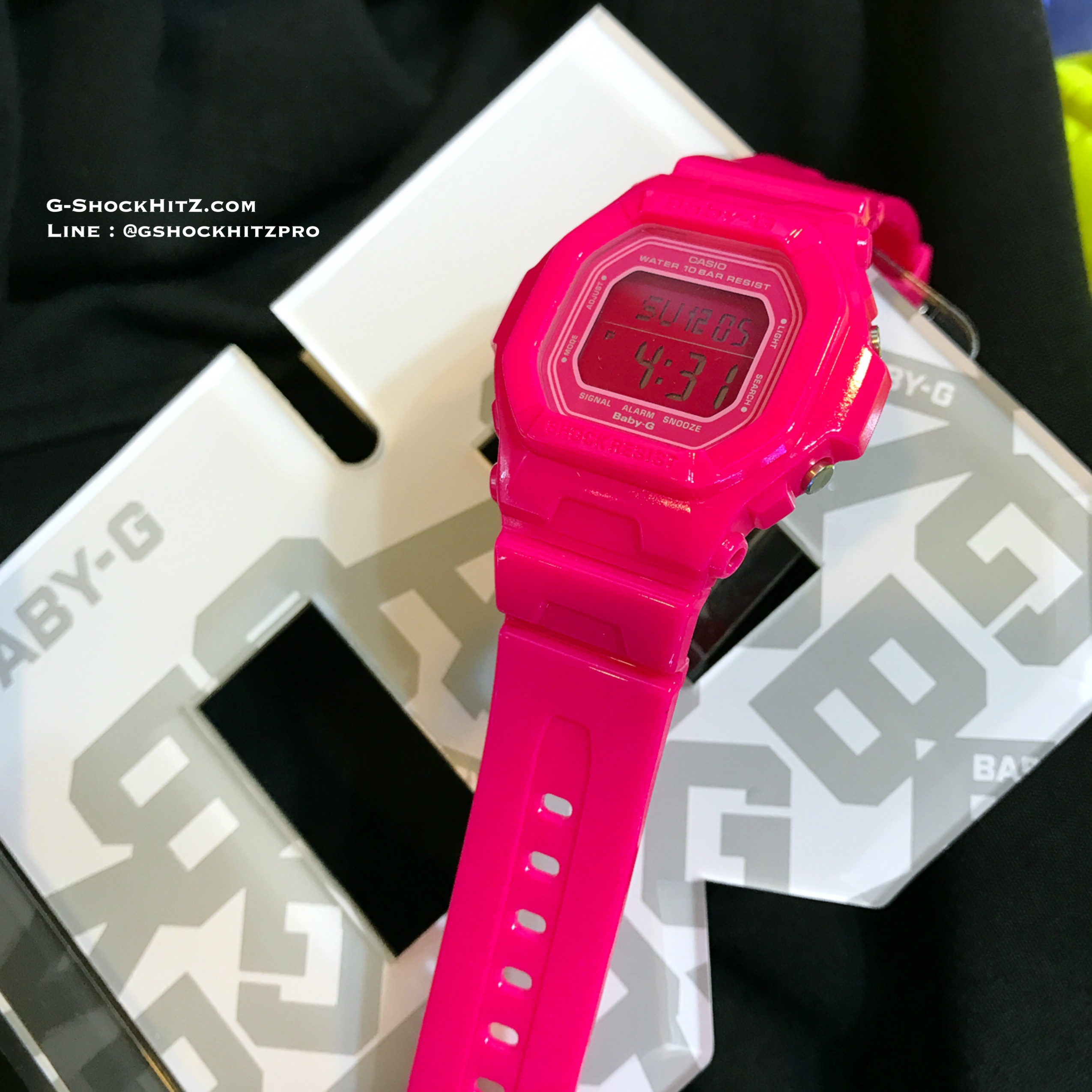 CASIO MID YEAR SALE BABY-G พร้อมส่ง นาฬิกาข้อมือ นาฬิกากันน้ำ นาฬิกาของแท้ ประกันศูนย์ CMG 1 ปี รุ่น BG-5601-4 นาฬิกาสีชมพู