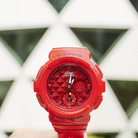 BABY-G นาฬิกาข้อมือ นาฬิกากันน้ำ นาฬิกาของแท้ ประกันศูนย์ CMG 1 ปี รุ่น BGA-195M-4A นาฬิกาสีแดง