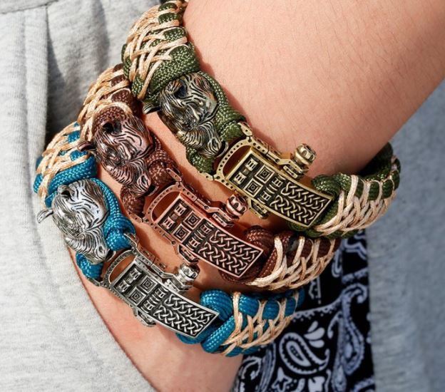 สร้อยข้อมือ กำไล ข้อมือชาย เชือกถัก ดีไซน์ ลาย แรด และ อินเดียแดง แบบสวย ดีไซน์ เท่ 781070