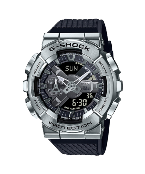 CASIO MID YEAR SALE G-SHOCK นาฬิกาข้อมือ นาฬิกากันน้ำ นาฬิกาของแท้ ประกันศูนย์ CMG 1 ปี รุ่น GM-110-1A นาฬิกาสีดำ