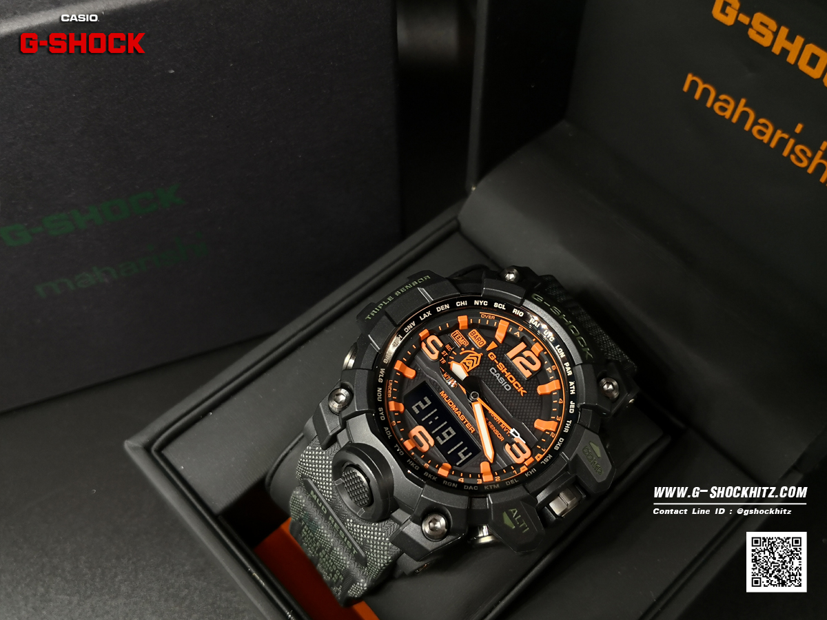 CASIO G-SHOCK นาฬิกาข้อมือ นาฬิกากันน้ำ นาฬิกาของแท้ ประกันศูนย์ CMG 1 ปี รุ่น GWG-1000MH-1A นาฬิกาสีดำ