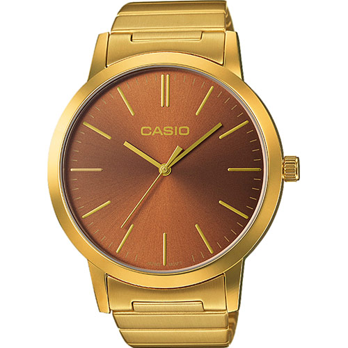 CASIO นาฬิกาคาสิโอ นาฬิกาข้อมือ นาฬิกากันน้ำ นาฬิกาของแท้ ประกันศูนย์ CMG 1 ปี รุ่น LTP-E118G-5A นาฬิกาสีทอง
