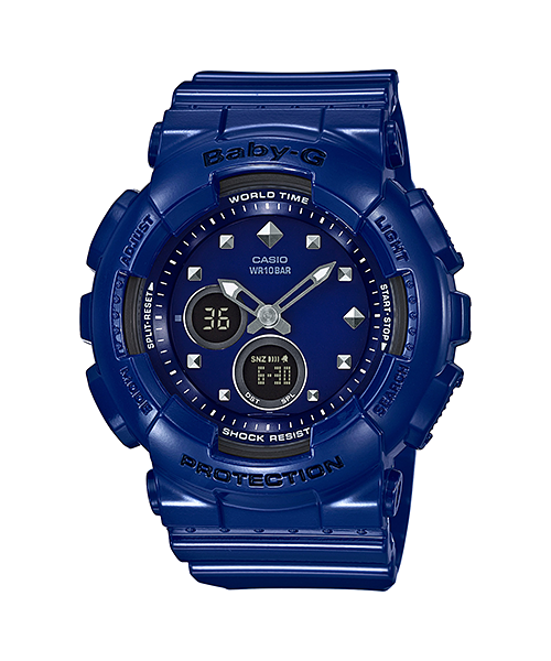 CASIO BABY-G นาฬิกาข้อมือ นาฬิกากันน้ำ นาฬิกาของแท้ ประกันศูนย์ CMG 1 ปี รุ่น BA-125-2A นาฬิกาสีน้ำเงิน
