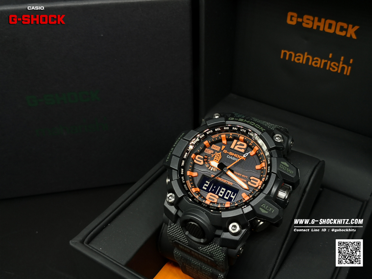 CASIO G-SHOCK นาฬิกาข้อมือ นาฬิกากันน้ำ นาฬิกาของแท้ ประกันศูนย์ CMG 1 ปี รุ่น GWG-1000MH-1A นาฬิกาสีดำ