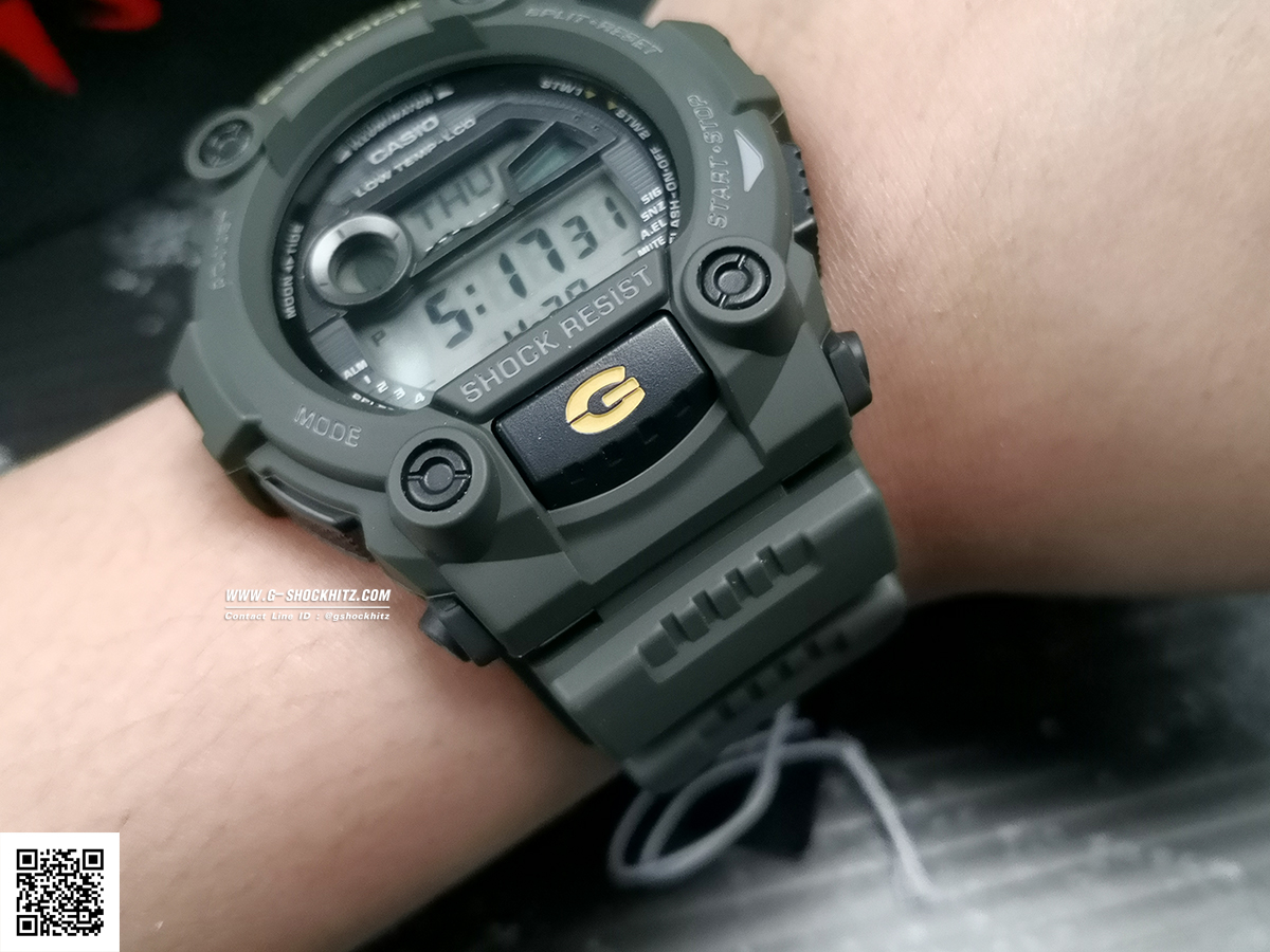 CASIO G-SHOCK นาฬิกาข้อมือ นาฬิกากันน้ำ นาฬิกาของแท้ ประกันศูนย์ CMG 1 ปี รุ่น G-7900-3 นาฬิกาสีเขียว