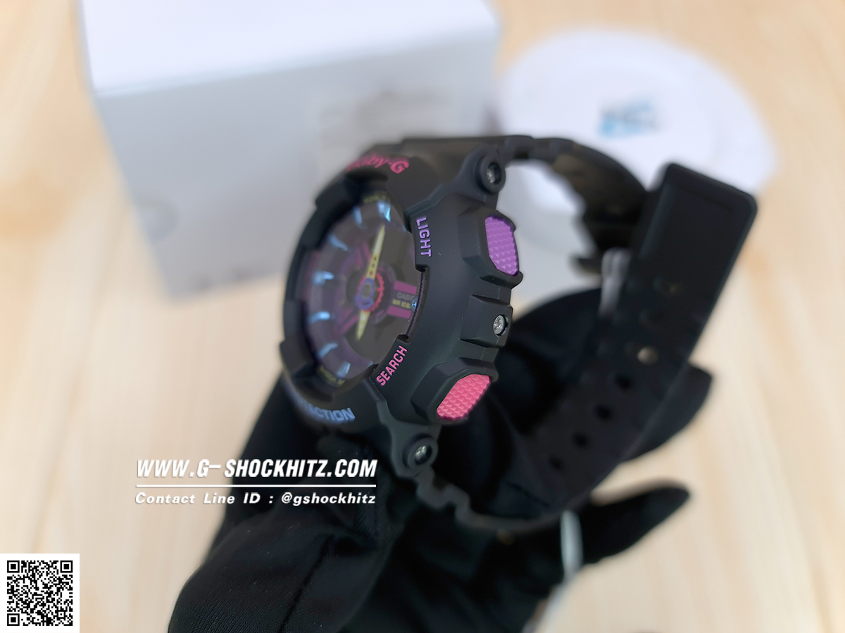 CASIO BABY-G นาฬิกาข้อมือ นาฬิกากันน้ำ นาฬิกาของแท้ ประกันศูนย์ CMG 1 ปี รุ่น BA-110TM-1A นาฬิกาสีดำ