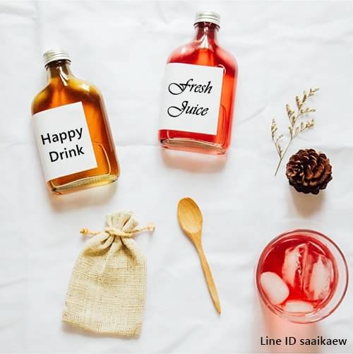 ขวดแก้วแบน 180 ml ขวดกาแฟ