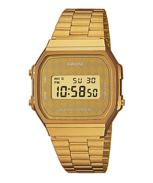 CASIO นาฬิกาคาสิโอ นาฬิกาข้อมือ นาฬิกากันน้ำ นาฬิกาของแท้ ประกันศูนย์ CMG 1 ปี รุ่น A168WG-9B นาฬิกาสีทอง