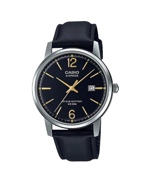 CASIO นาฬิกาคาสิโอ นาฬิกาข้อมือ นาฬิกากันน้ำ นาฬิกาของแท้ ประกันศูนย์ CMG 1 ปี รุ่น MTS-110L-1A นาฬิกาสีดำ