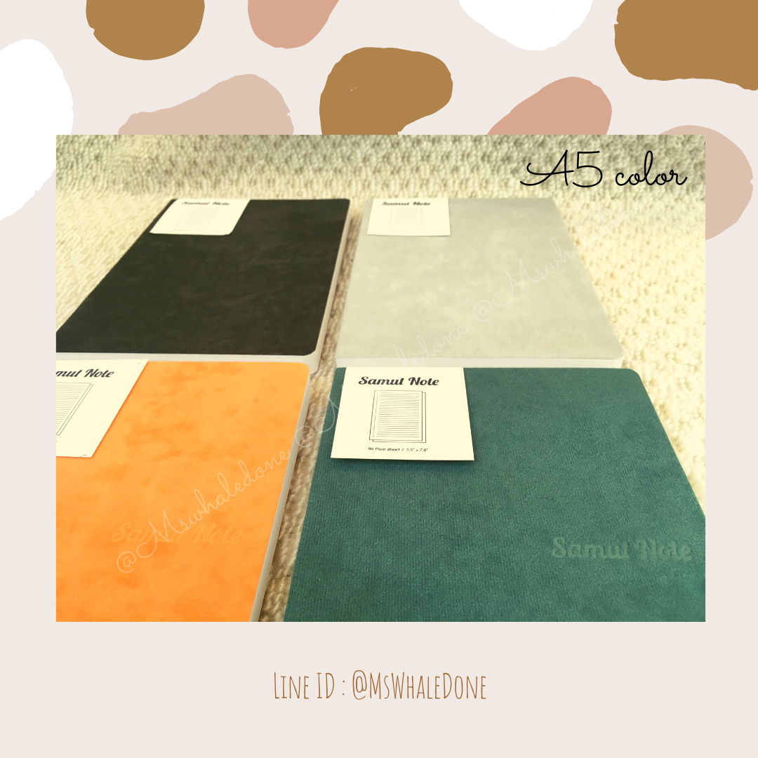 (ซื้อ4แถม1คละได้) ฟรี! แพคพร้อมแจกเทศกาลต่างๆ สมุดปกนุ่มละมุนA5 มีเส้น มี4สีพื้นคลาสสิคให้เลือก กระดาษไส้ในถนอมสายตา