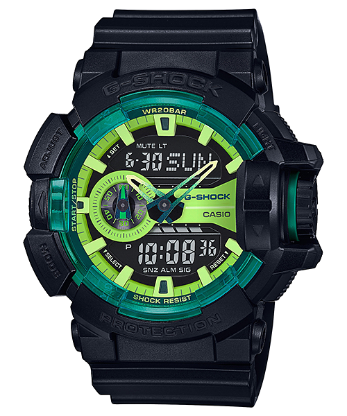 CASIO G-SHOCK นาฬิกาข้อมือ นาฬิกากันน้ำ นาฬิกาของแท้ ประกันศูนย์ CMG 1 ปี รุ่น GA-400LY-1A นาฬิกาสีดำ