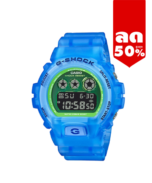 CASIO MID YEAR SALE G-SHOCK พร้อมส่ง นาฬิกาข้อมือ นาฬิกากันน้ำ นาฬิกาของแท้ ประกันศูนย์ CMG 1 ปี รุ่น DW-6900LS-2D นาฬิกาสีน้ำเงิน