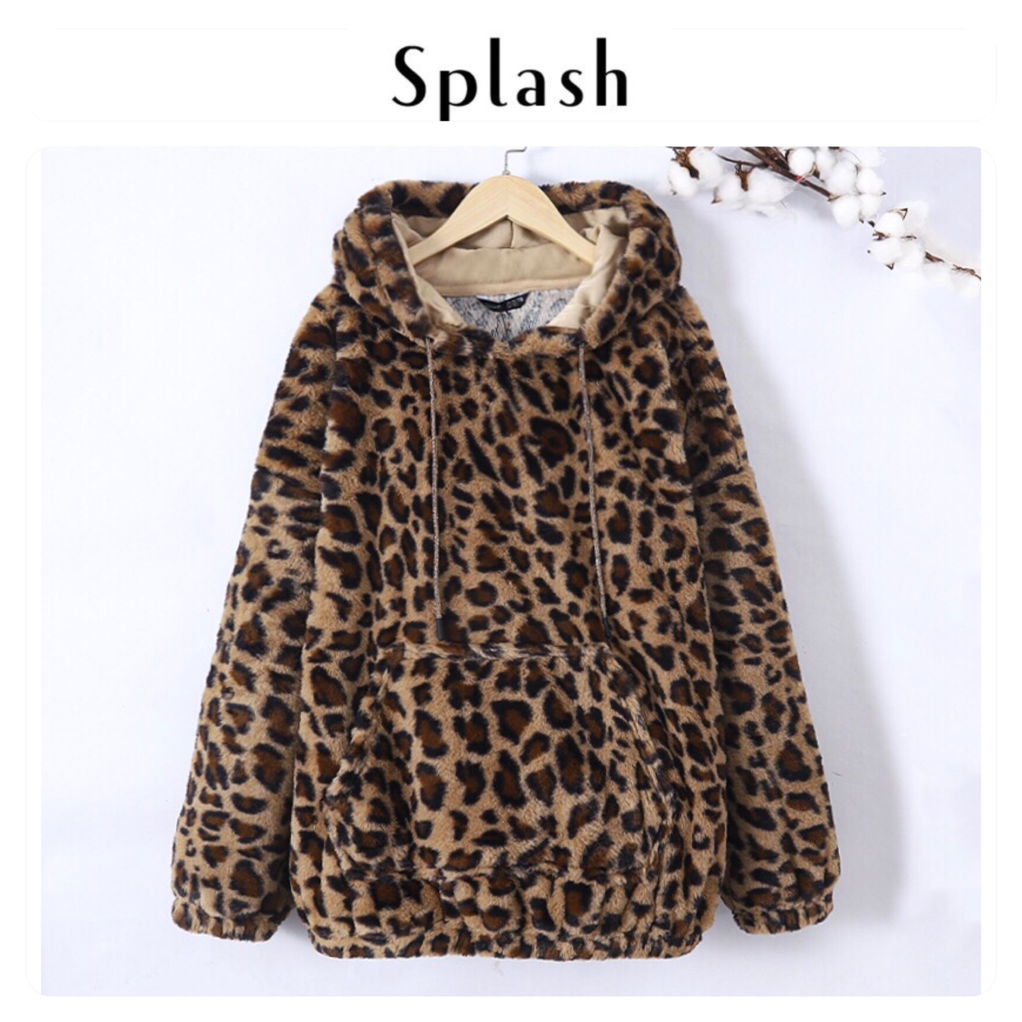 Splash เสื้อโค้ทเฟอร์ ลายเสือ กันหนาว เสื้อขนเฟอร์ ลายเสือ แบรนด์ SPLASH เนื้อขนนุ่มละเอียด นิ่มมากค่ะแบรนด์ สำเนา สำเนา สำเนา ลายเสือ